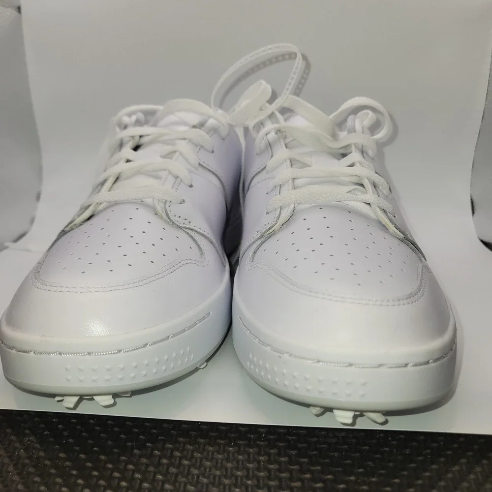 NIKE Jordan ADG 5 Golf Shoes Triple White Leather Spiked FZ4153-100 Mens 9.5